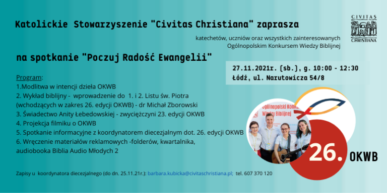 Spotkanie „Poczuj Radość Ewangelii” (27.11.21r.)