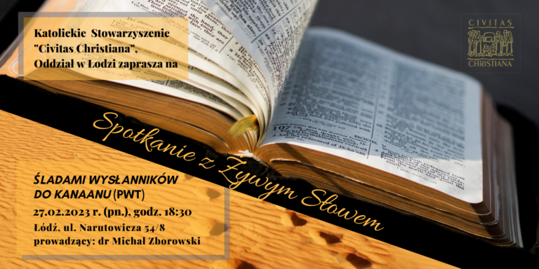 „Spotkanie z Żywym Słowem” – ,,Śladami wysłanników do Kanaanu” (27.02.2023 r.)